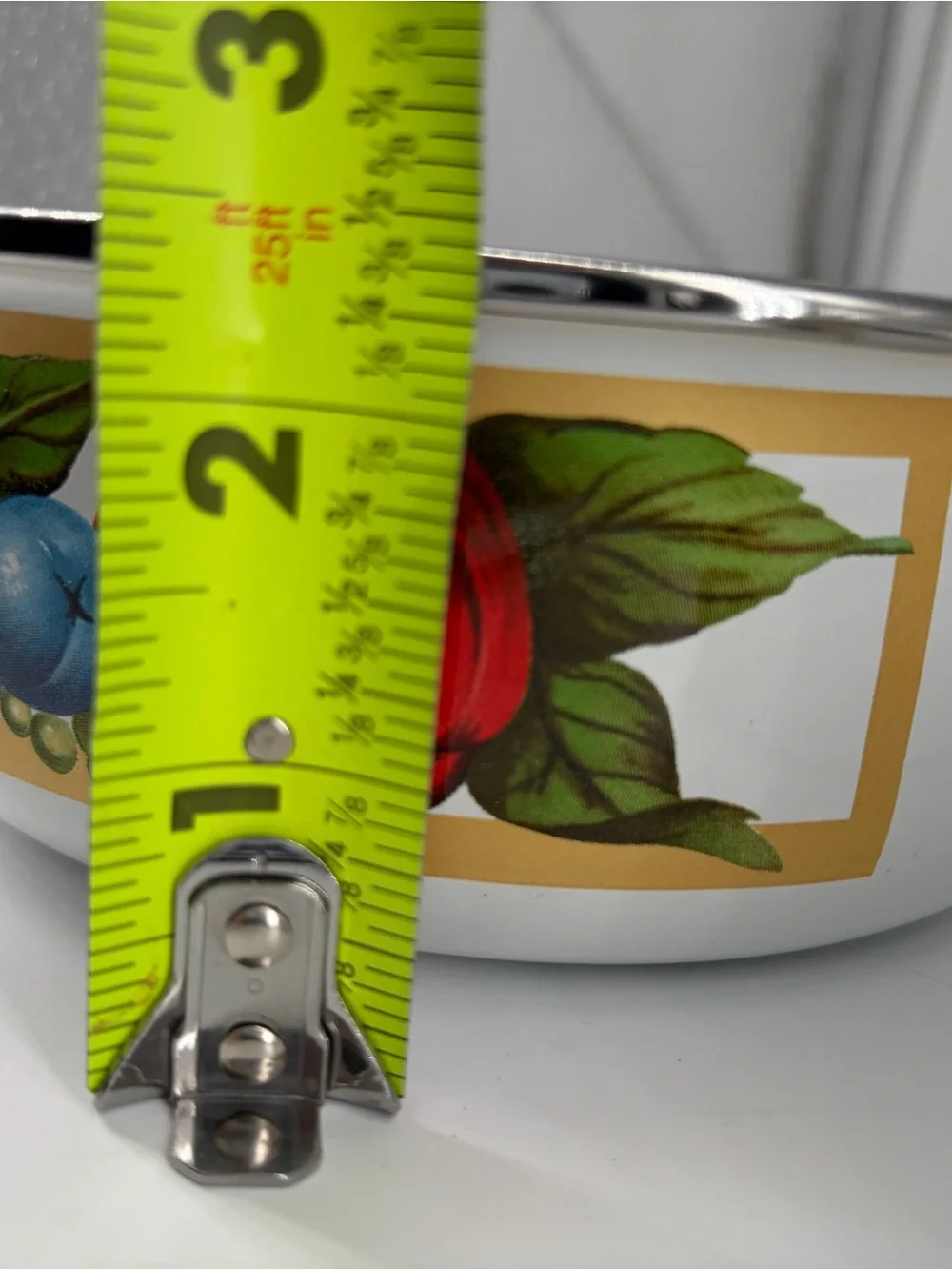 Tabletops Unlimited set of 2 EDEN enamel metal bowls.